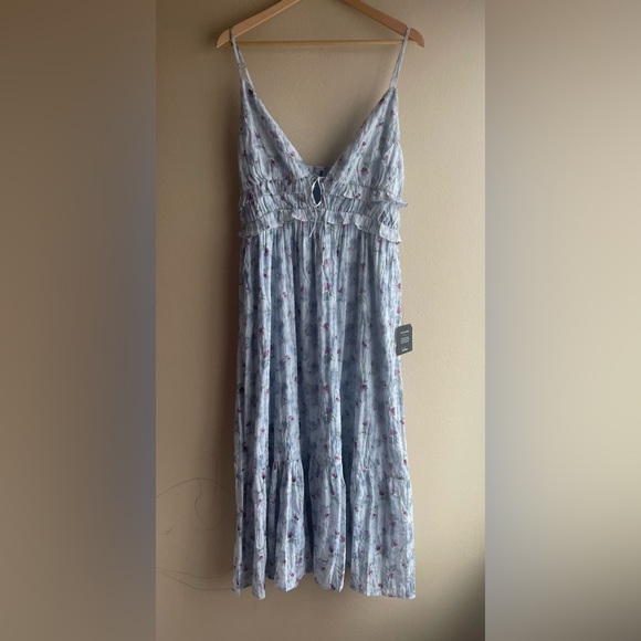 Lulus Dresses & Skirts - New Lulus Women Floral Blue Maxi Dress Size XL